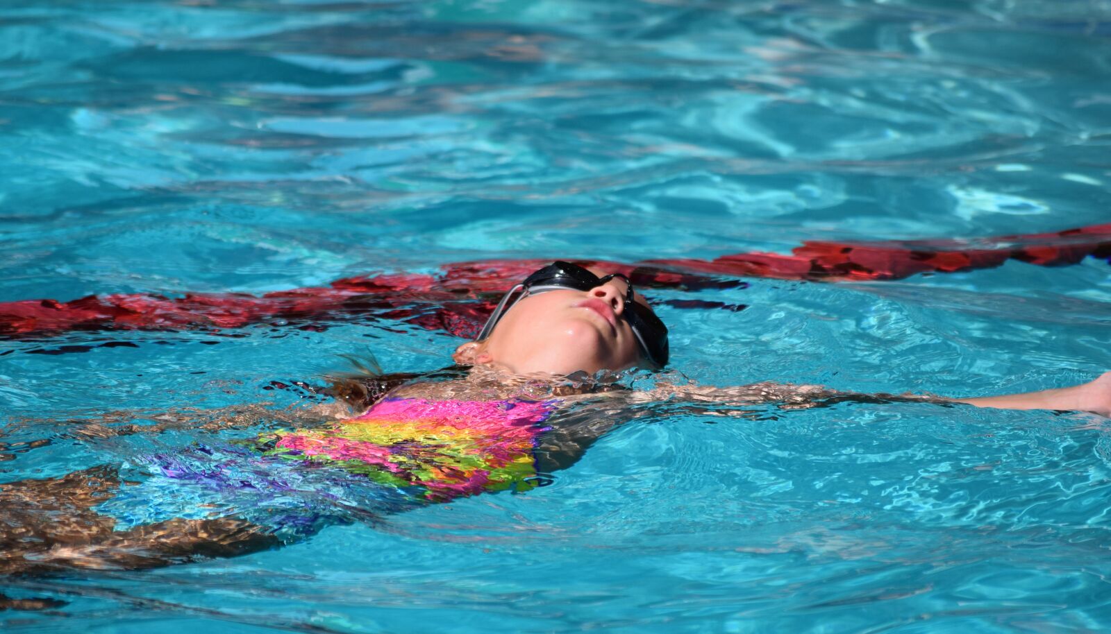 Nikon D3300 sample photo. Young swimmer, backstroke, swimming photography
