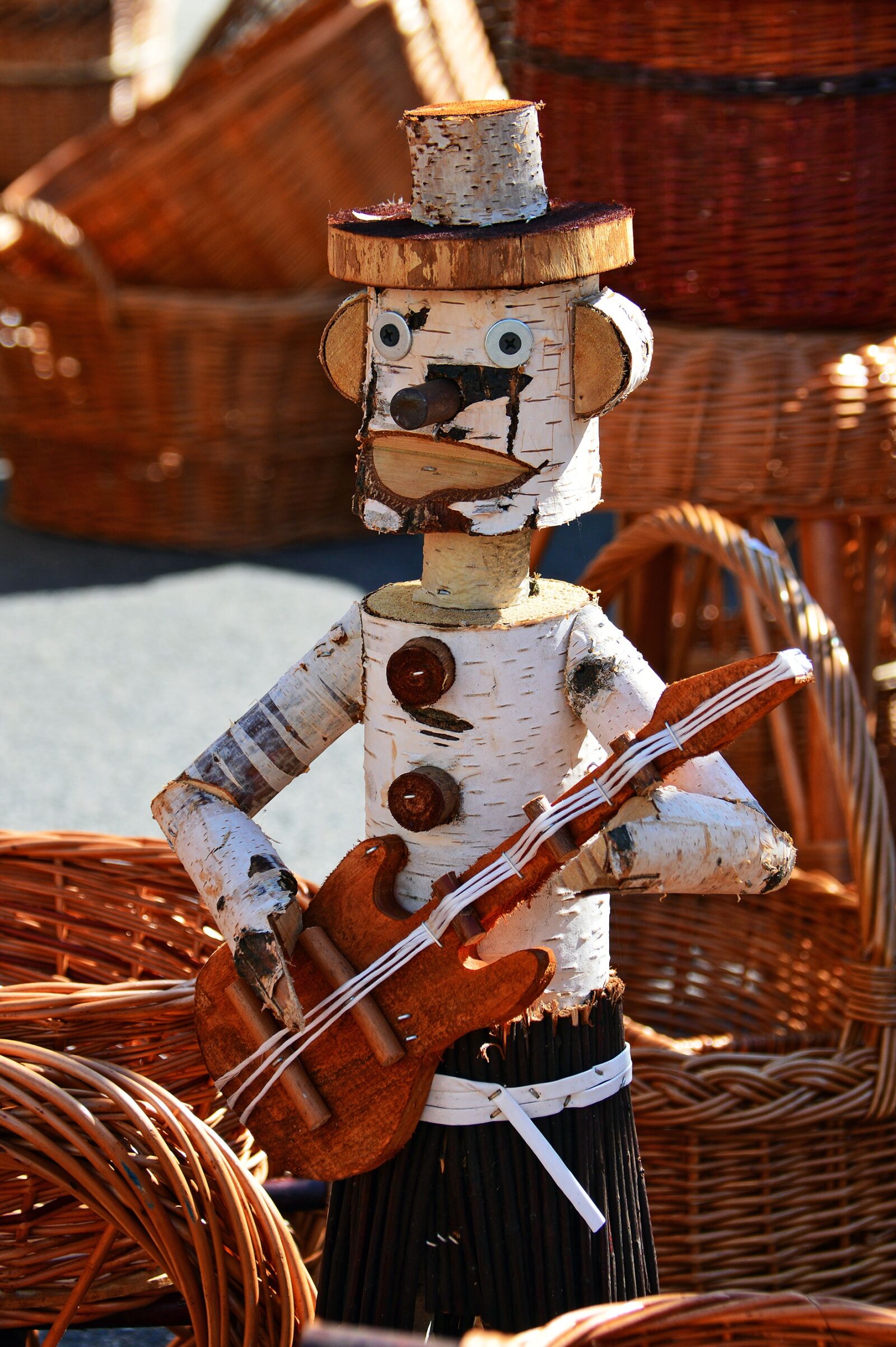 Nikon D3200 sample photo. Statue, wooden sculpture, birch photography