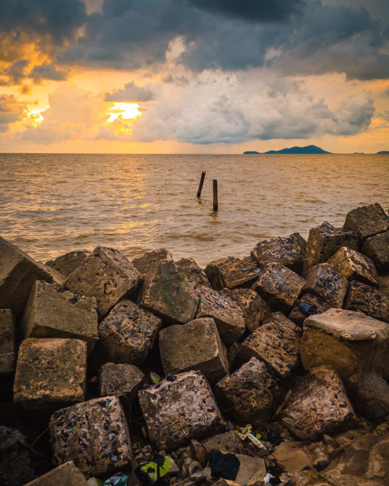 Nikon D5200 sample photo. Beach, sunset, mempawah photography