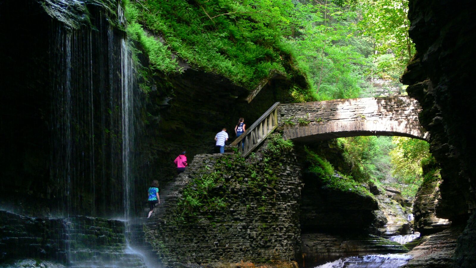Panasonic DMC-FZ30 sample photo. Watkins glen, waterfalls, bridge photography