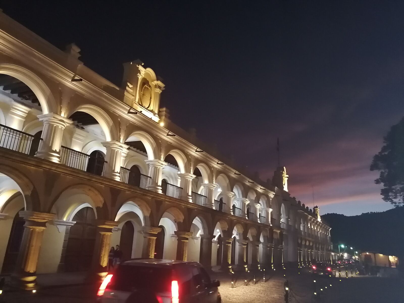 HUAWEI P30 LITE sample photo. Antigua, guatemala, lighted building photography