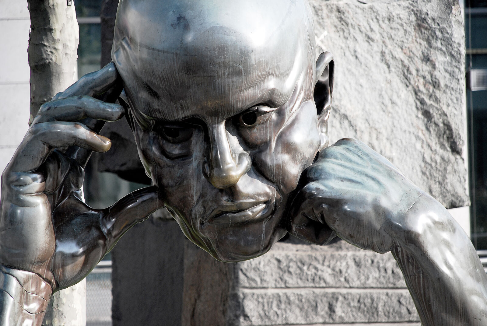 Nikon D40X sample photo. Head, scuplture, think photography