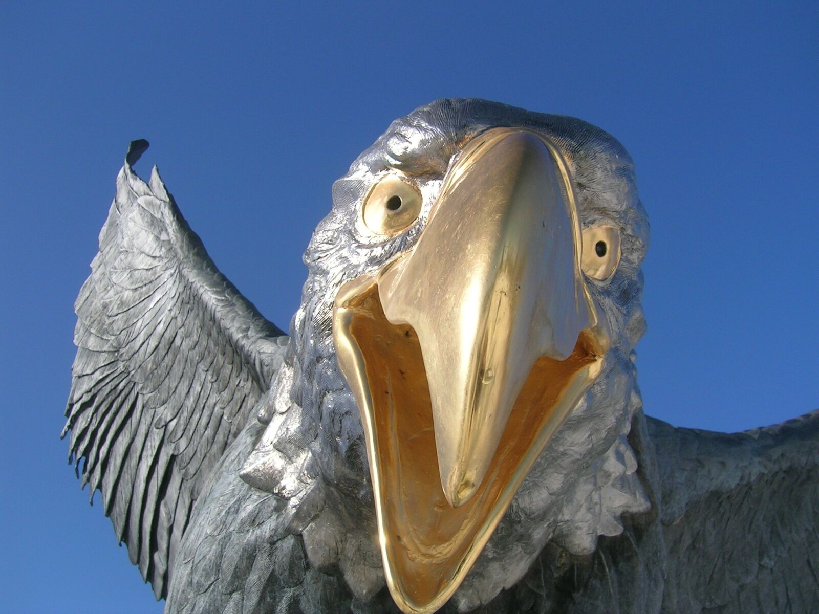 Nikon E3700 sample photo. Eagle statue, bald eagle photography