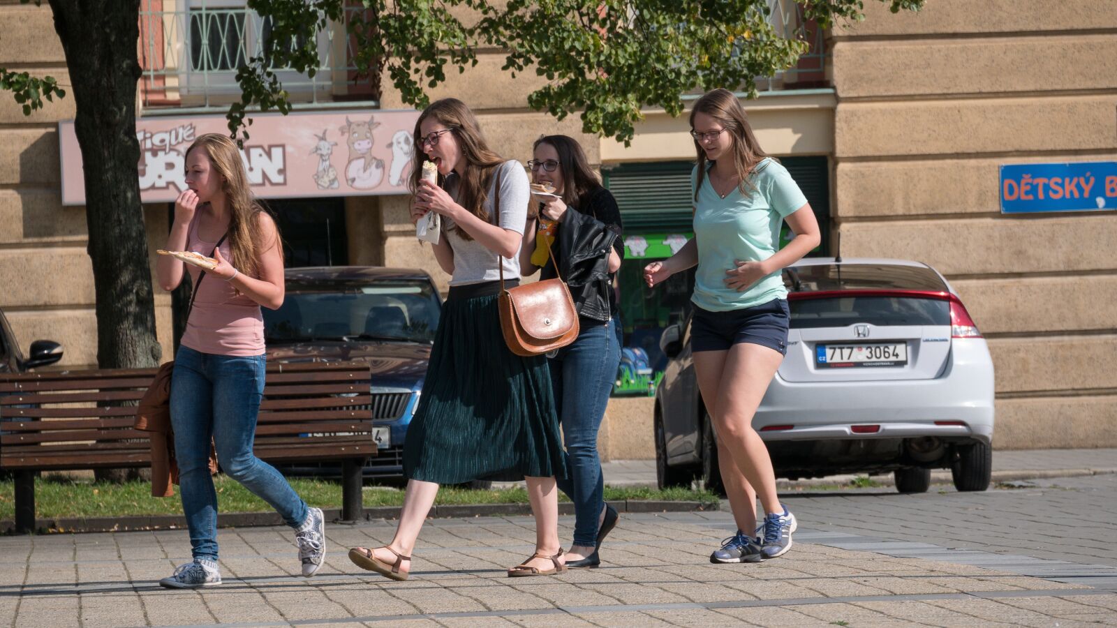 Panasonic Lumix DMC-GX85 (Lumix DMC-GX80 / Lumix DMC-GX7 Mark II) sample photo. People, lunch, walk photography