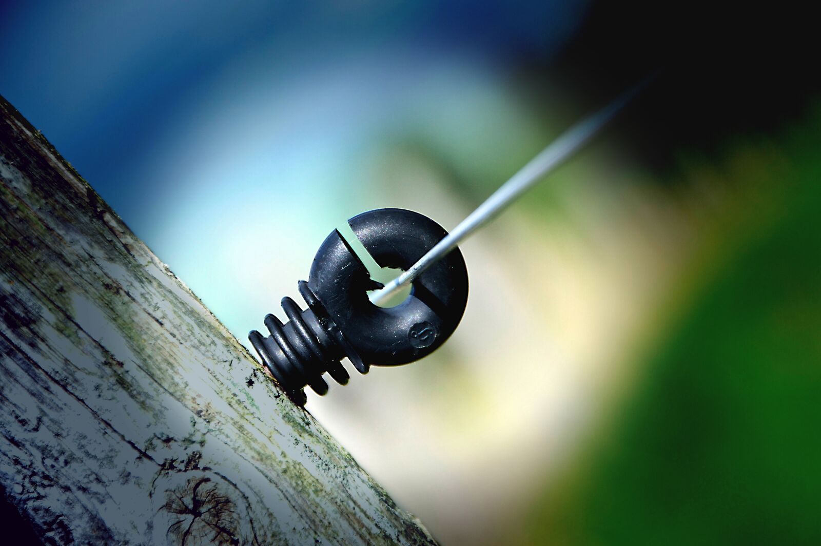 Nikon D3200 sample photo. Insulator, eyelet, pasture fence photography