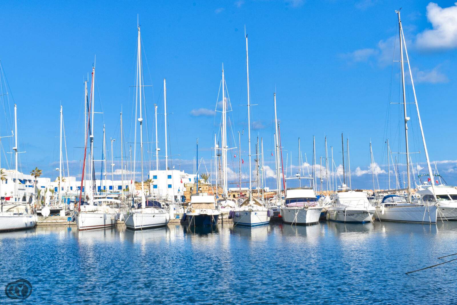 Nikon D5500 sample photo. Blue, sky, boats, marina photography