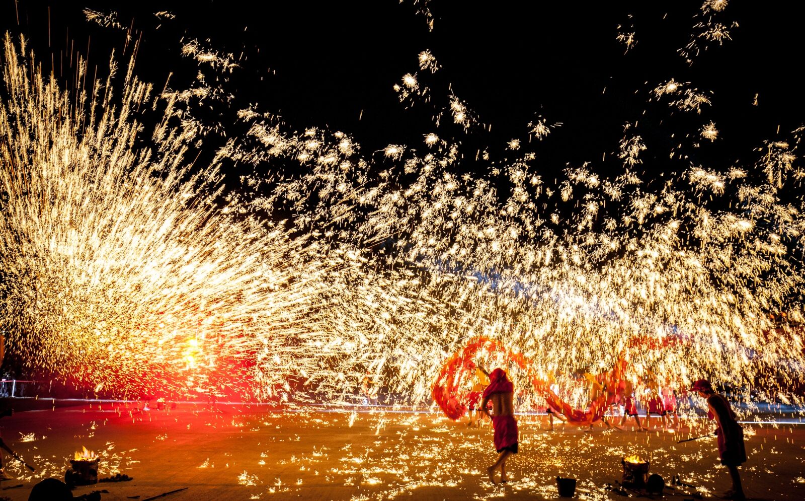 Canon EOS 5D sample photo. Festival, fireworks, taiwan photography