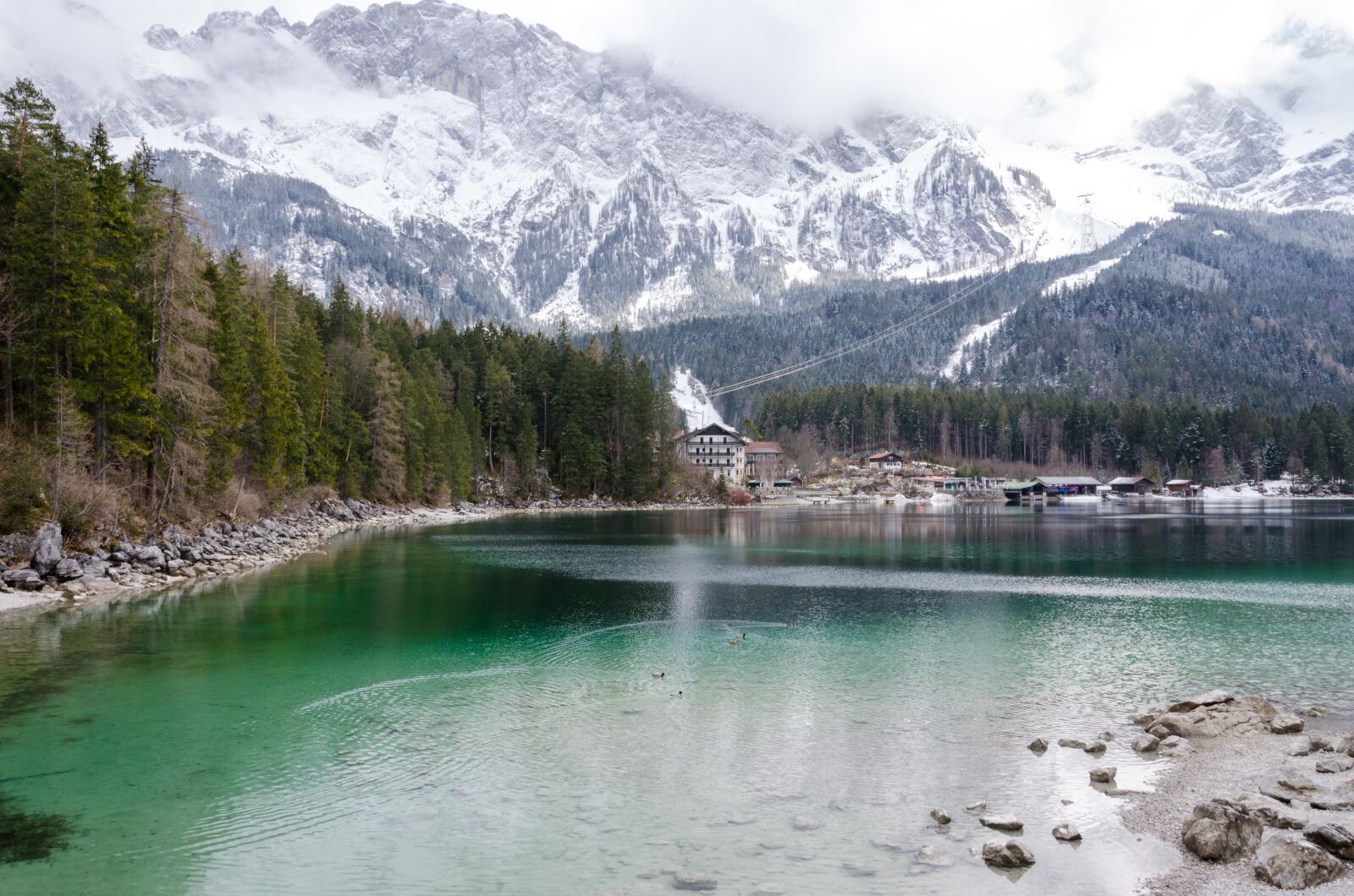 Nikon D5100 sample photo. Eibsee, mountains, landscape photography