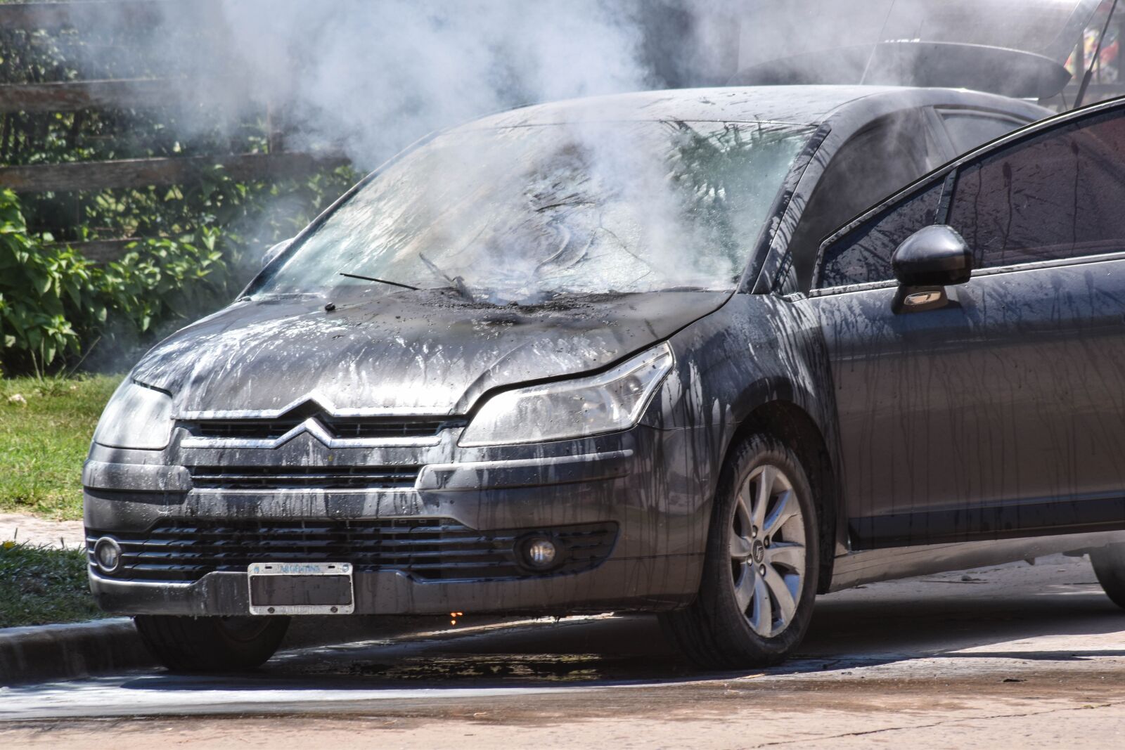 Nikon D5500 sample photo. Fire, automobile, smoke photography
