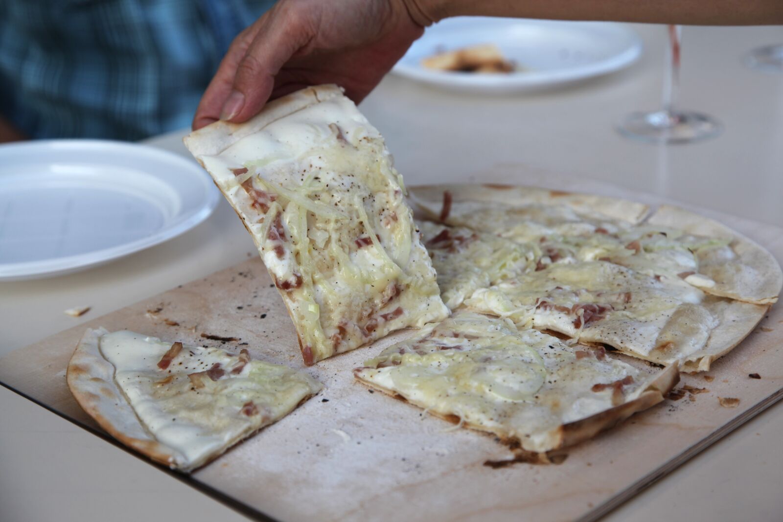 Canon EOS 5D Mark II sample photo. Tarte flamb e, alsace photography