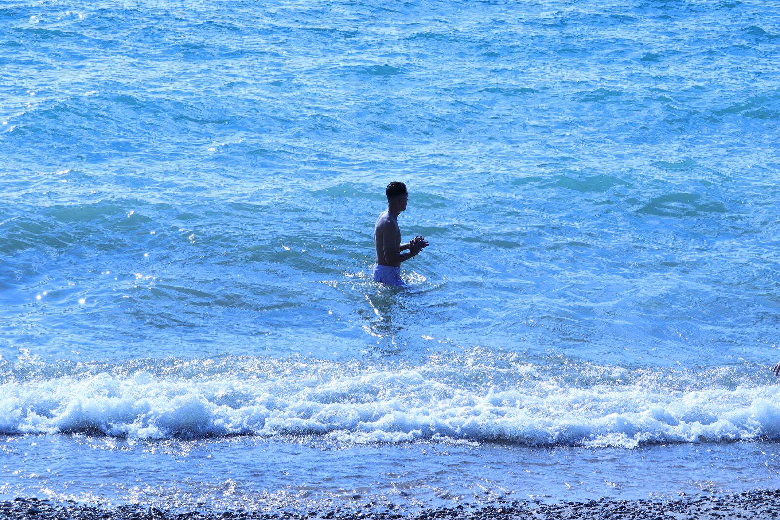 Canon EF-S 55-250mm F4-5.6 IS STM sample photo. Ocean, swimming, sea photography