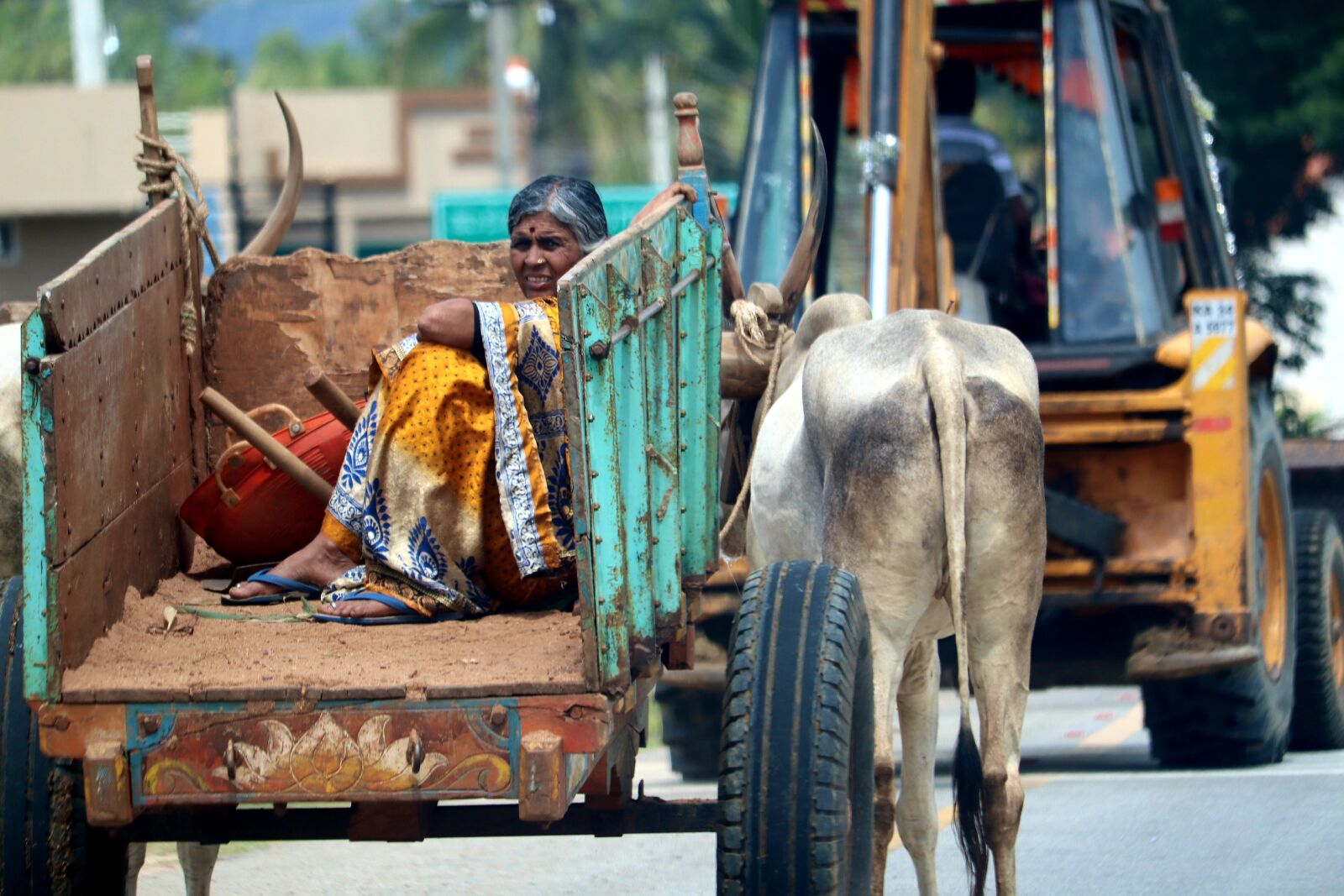 Canon EOS M50 (EOS Kiss M) sample photo. Traffic, oxcart, country worker photography
