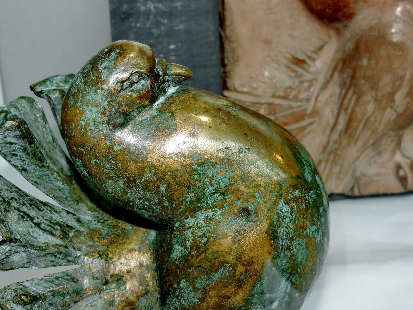 Nikon Coolpix P520 sample photo. Art, brass, handmade, pigeon photography