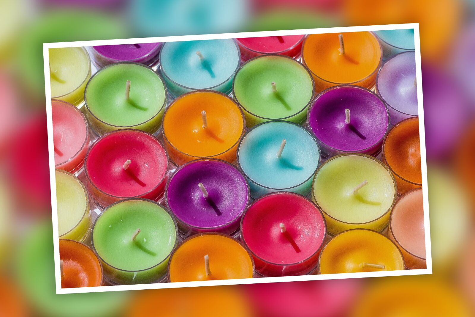Canon EOS 650D (EOS Rebel T4i / EOS Kiss X6i) sample photo. Tea lights, candles, colorful photography