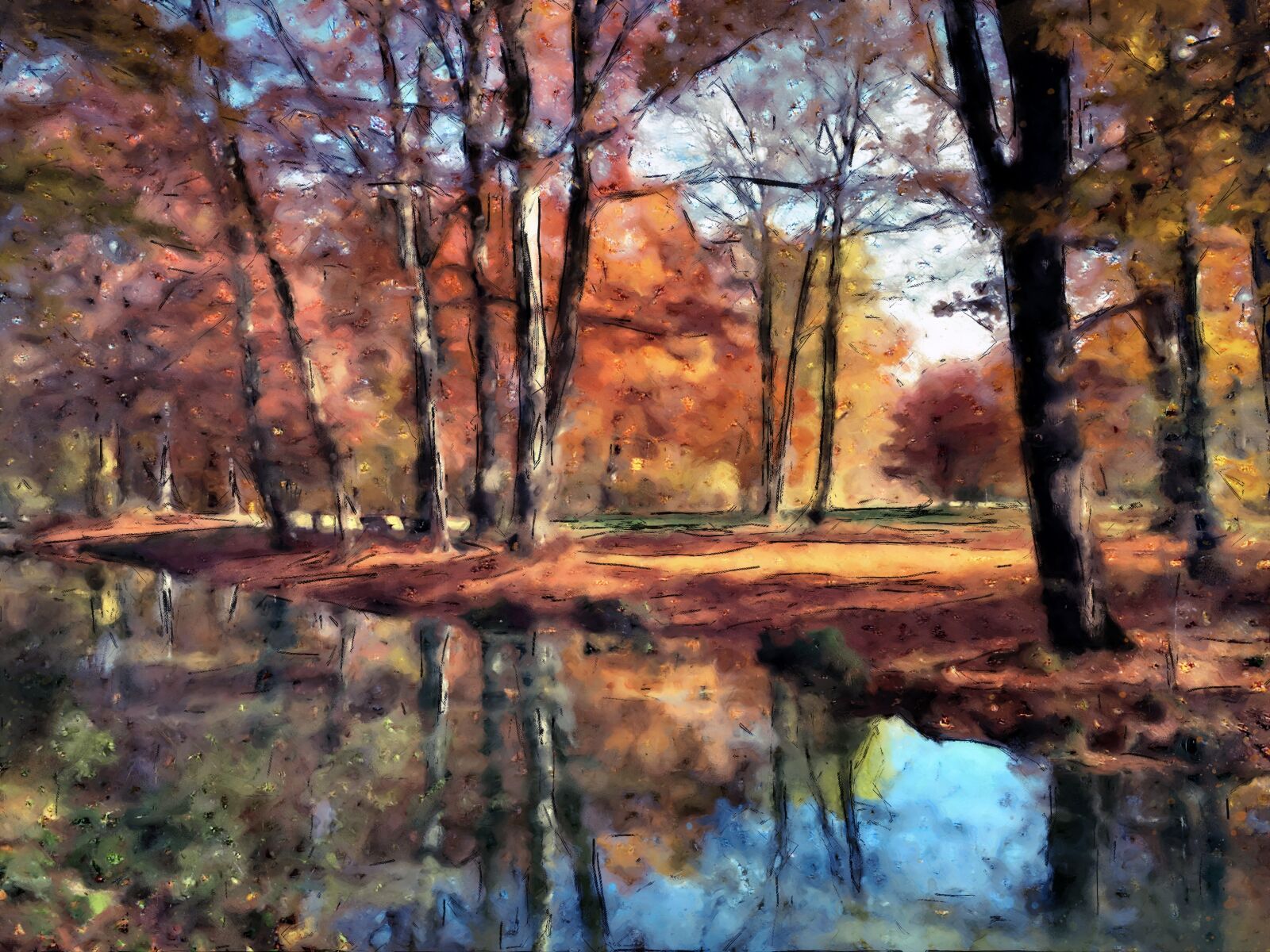 iPhone 6 back camera 4.15mm f/2.2 sample photo. Munich, english garden, autumn photography