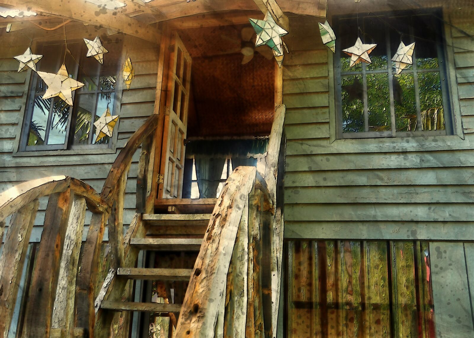Olympus OM-D E-M1 sample photo. Wooden old stairs, facade photography