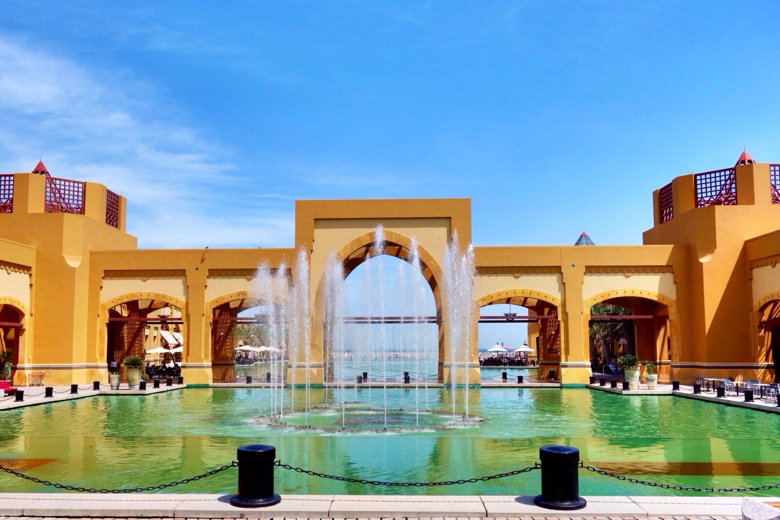 Sony Cyber-shot DSC-RX100 sample photo. Blue, sky, fountain, green photography