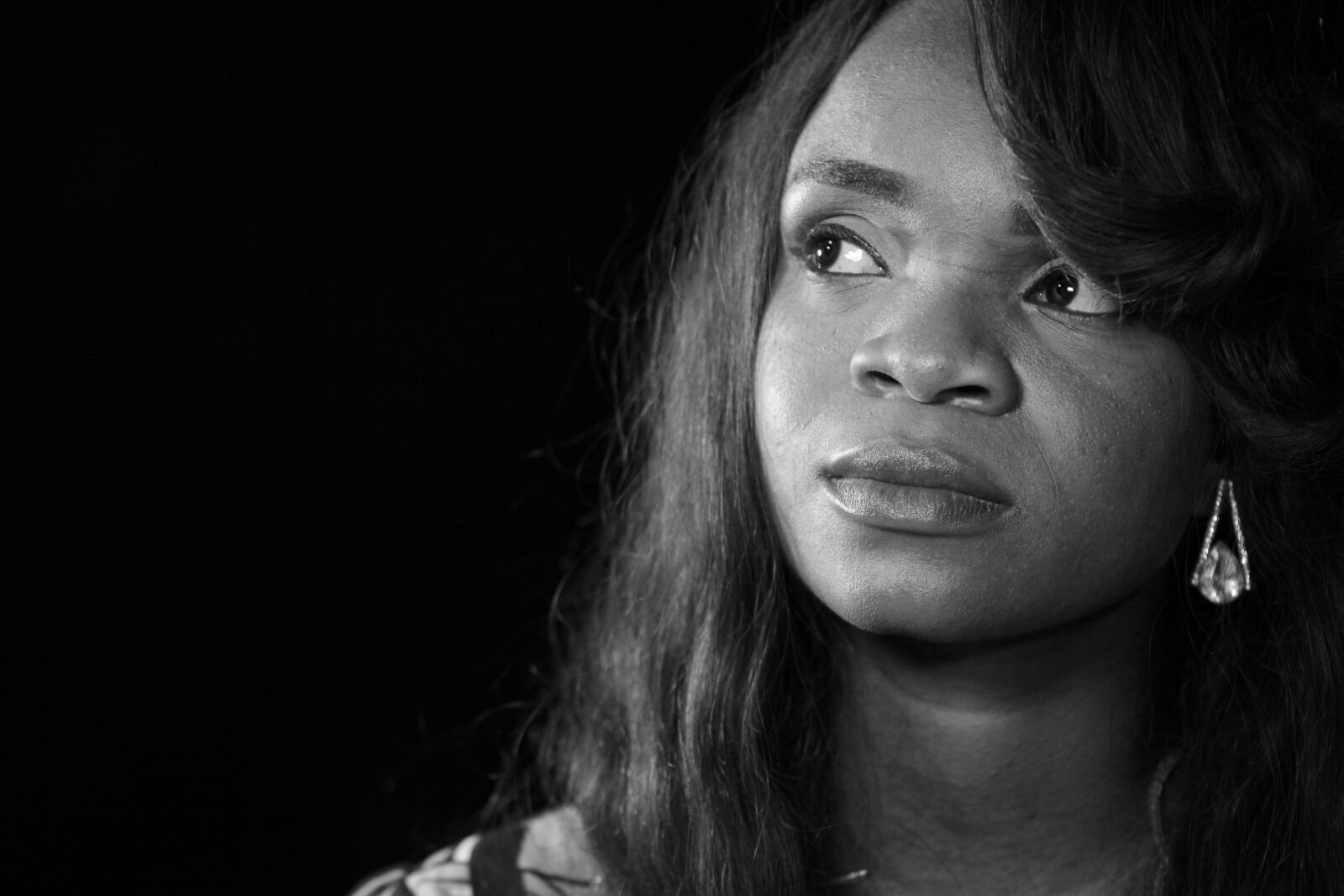 Canon EOS 5D Mark II sample photo. Thinking, black woman, black photography