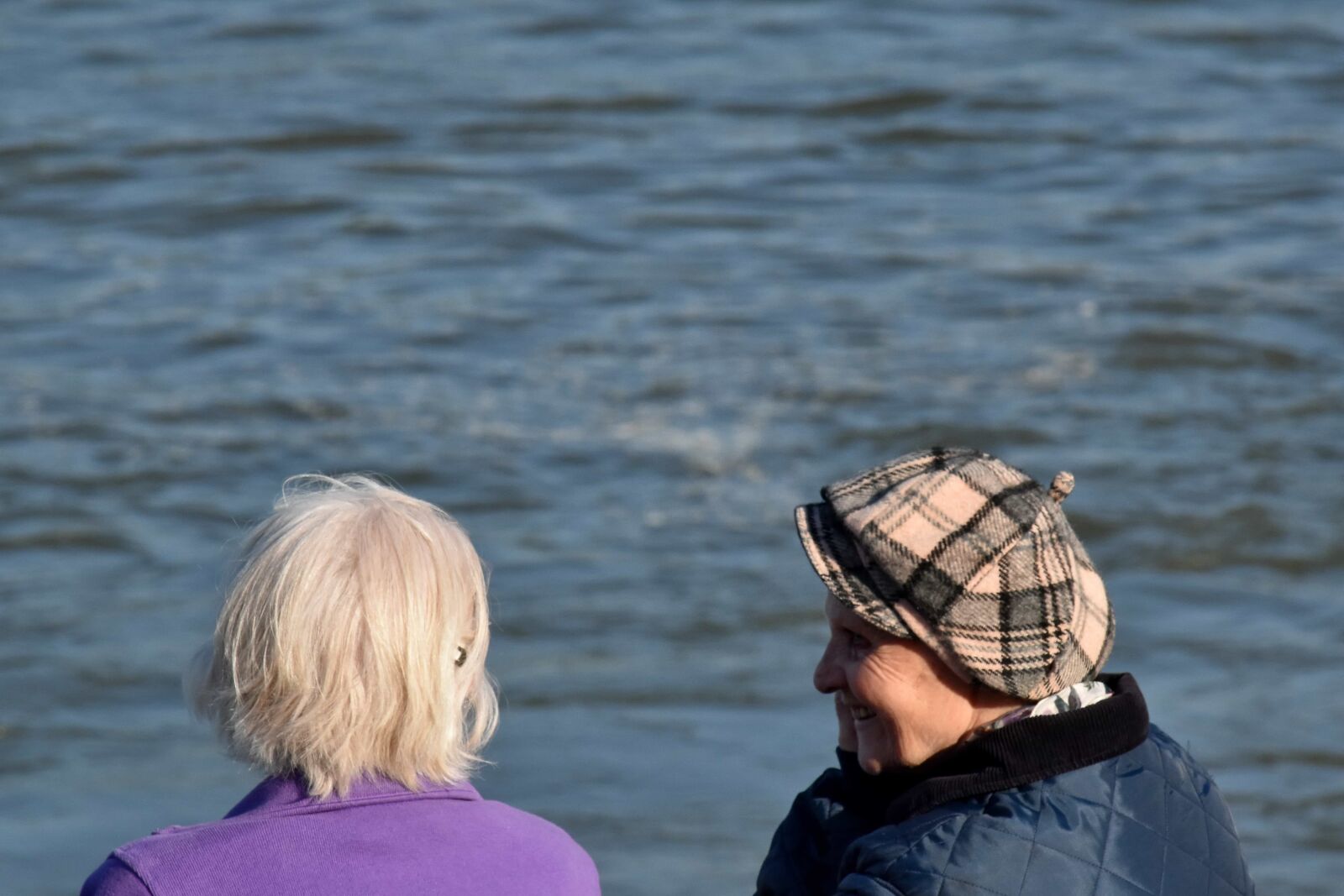 Nikon D5500 sample photo. Elderly, grandmother, togetherness, water photography