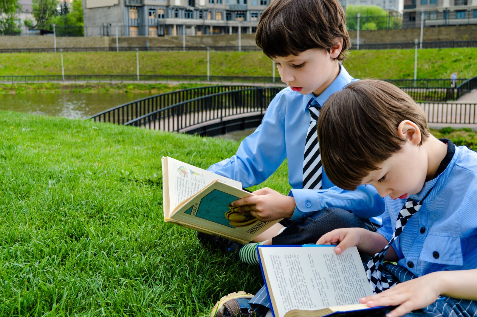 Nikon D3200 sample photo. Read, books, lawn photography