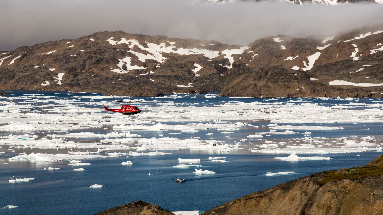 Tamron 16-300mm F3.5-6.3 Di II VC PZD Macro sample photo. Helicopter, red, sea photography