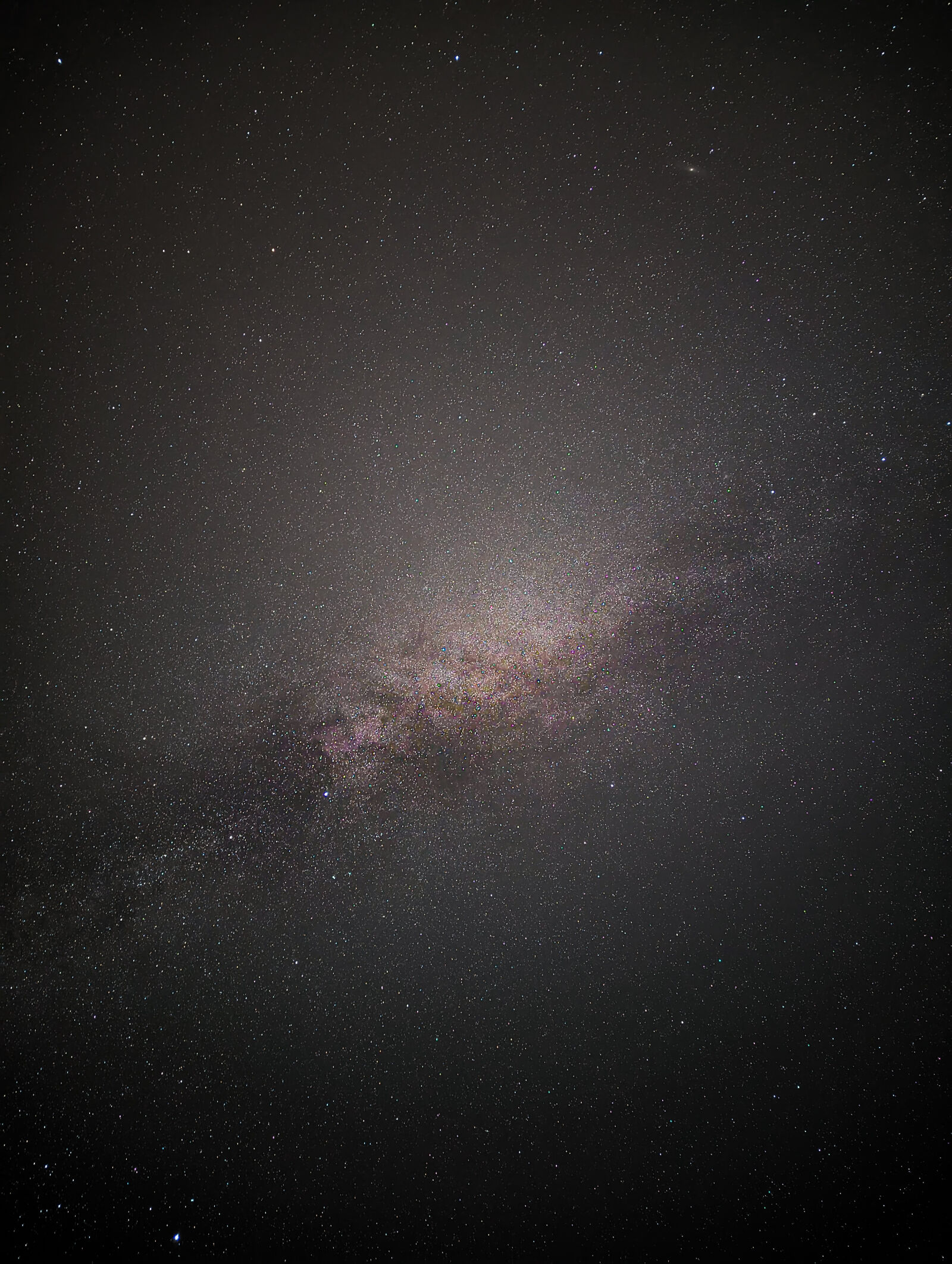 Google Pixel 6 Pro sample photo. Milky way and m31 photography