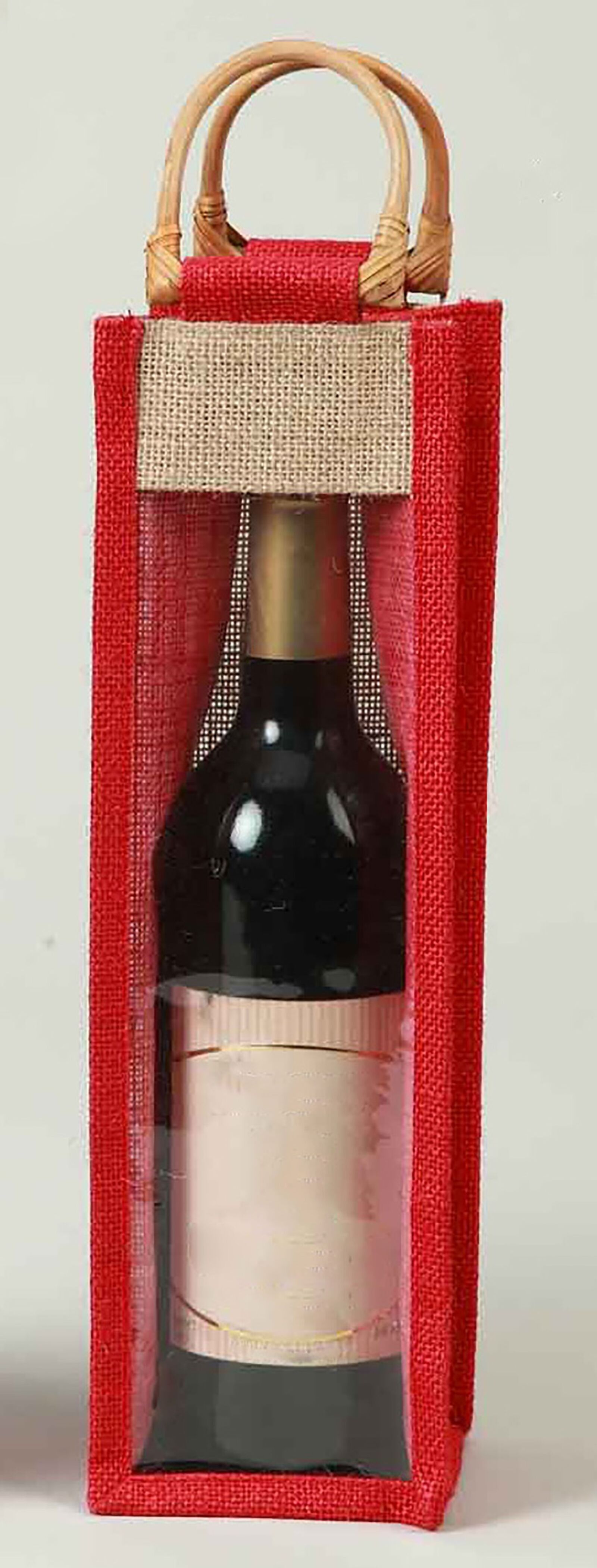 Canon EOS 5D Mark II sample photo. Jute wine bottle bag photography
