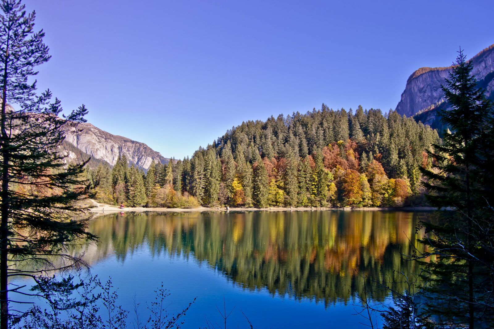 Nikon D3100 sample photo. Lake, dolomites, mountain photography