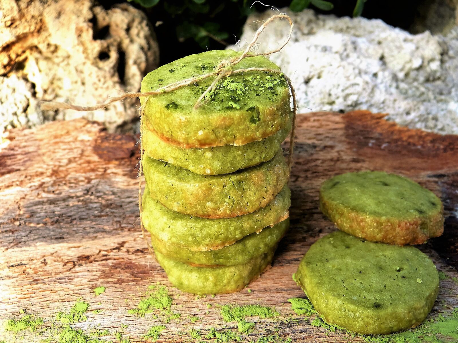 Panasonic Lumix DMC-FZ150 sample photo. Cookies, green tea, cookie photography