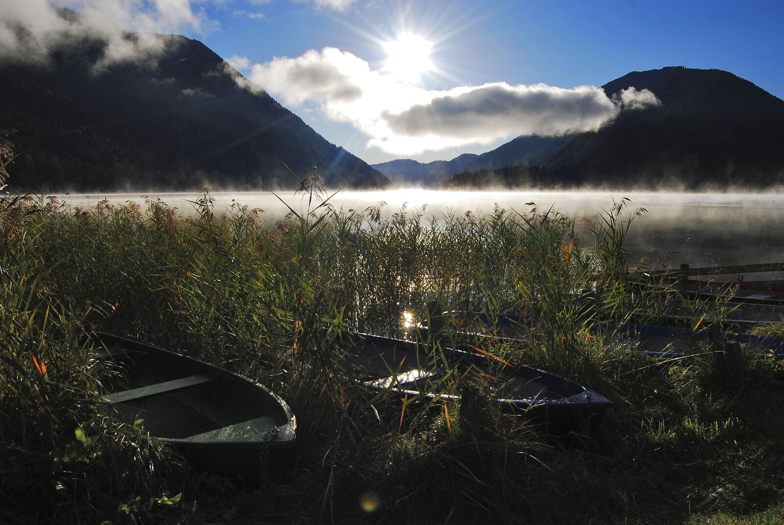 Nikon D80 sample photo. Lake weissensee, carinthia, sunrise photography