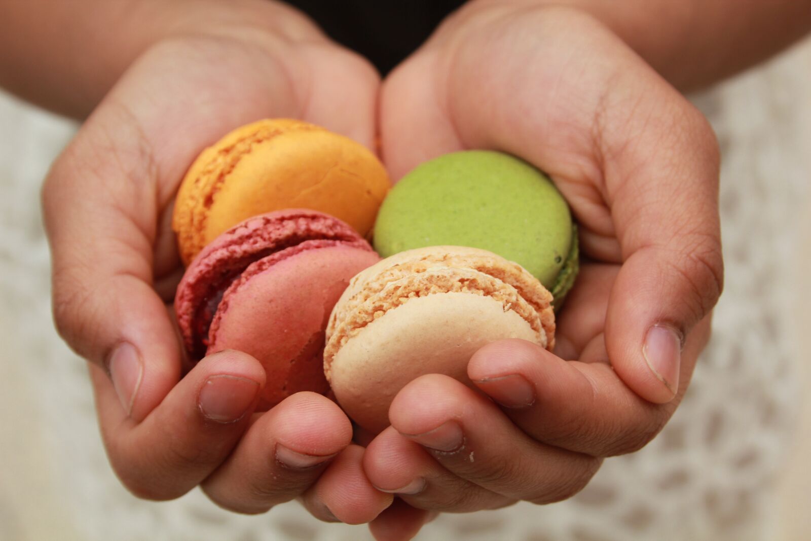 Canon EOS 550D (EOS Rebel T2i / EOS Kiss X4) sample photo. Hands, macarons, french photography
