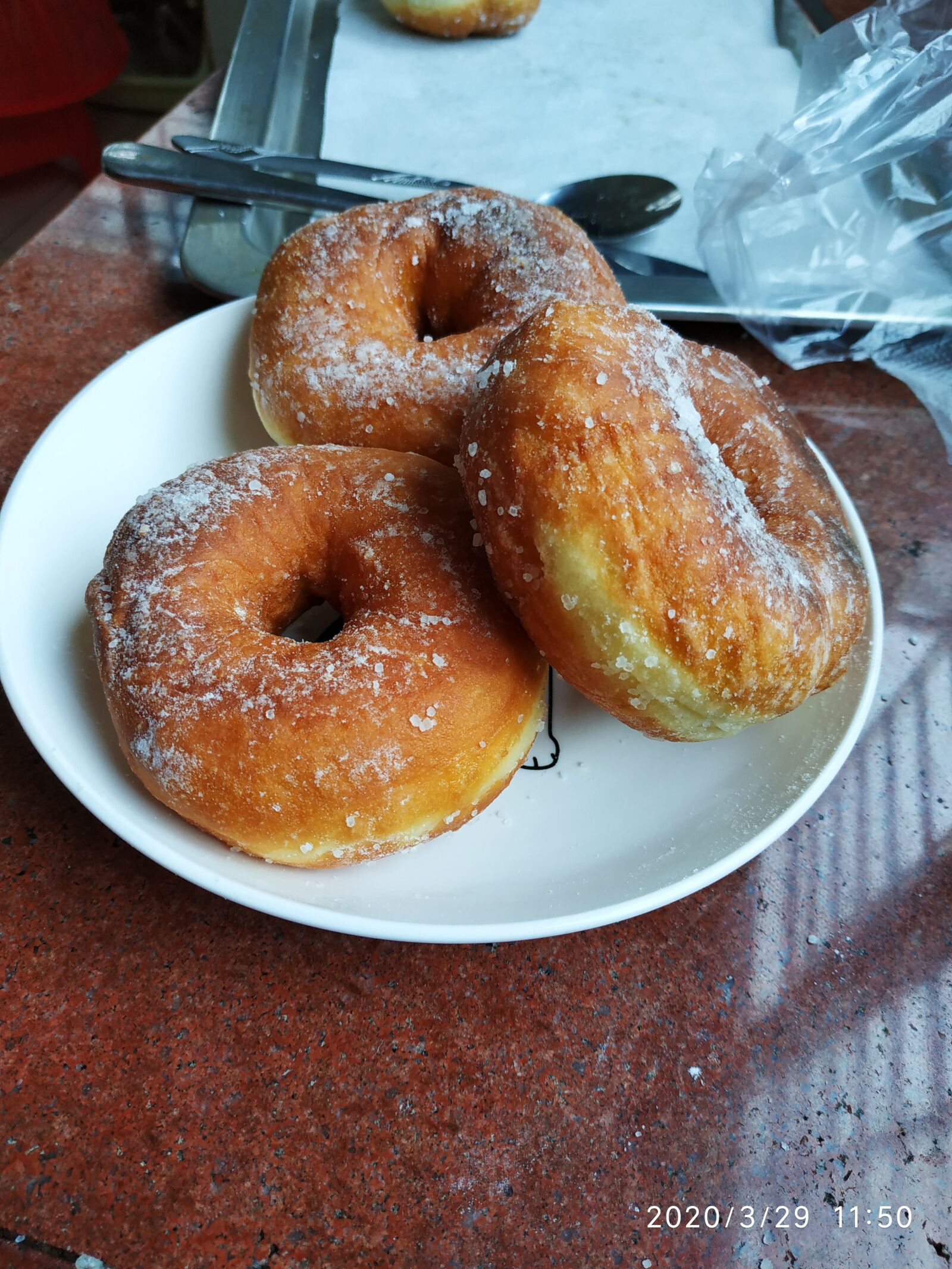 Xiaomi MI MAX 3 sample photo. Doughnuts, homemade, burnt yellow photography