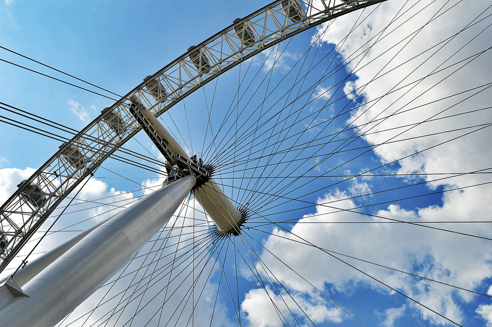 Nikon D3200 sample photo. Blue, sky, cables, clouds photography