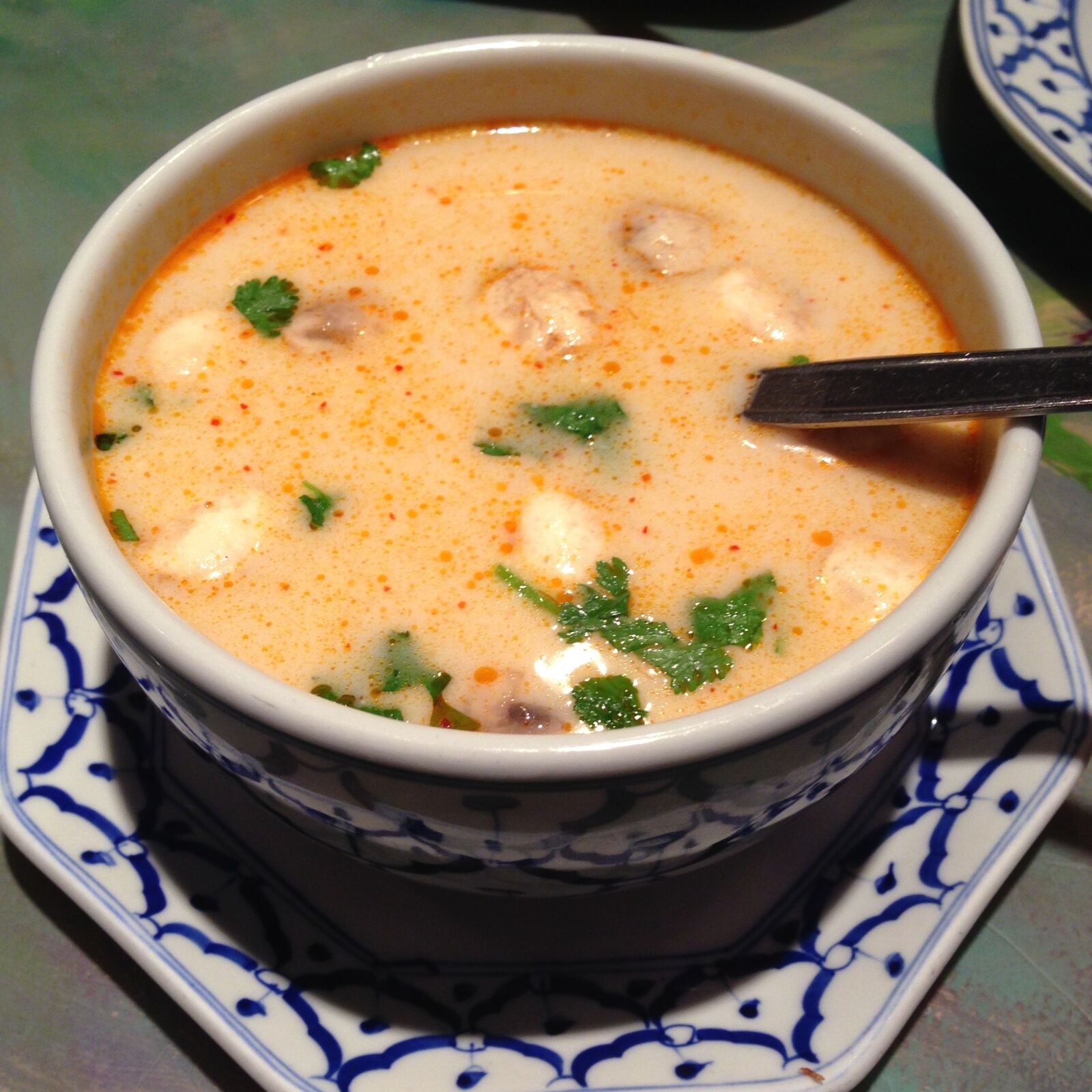 iPhone 5 back camera 4.12mm f/2.4 sample photo. Thai, soup, coconut milk photography