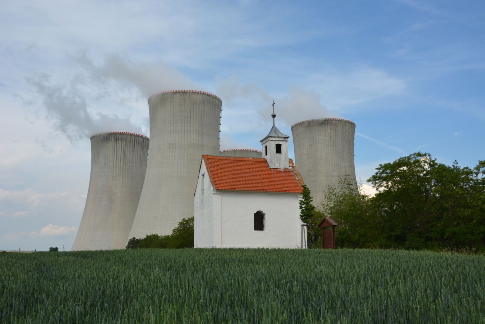 Nikon D7100 sample photo. Power station, chapel, nature photography