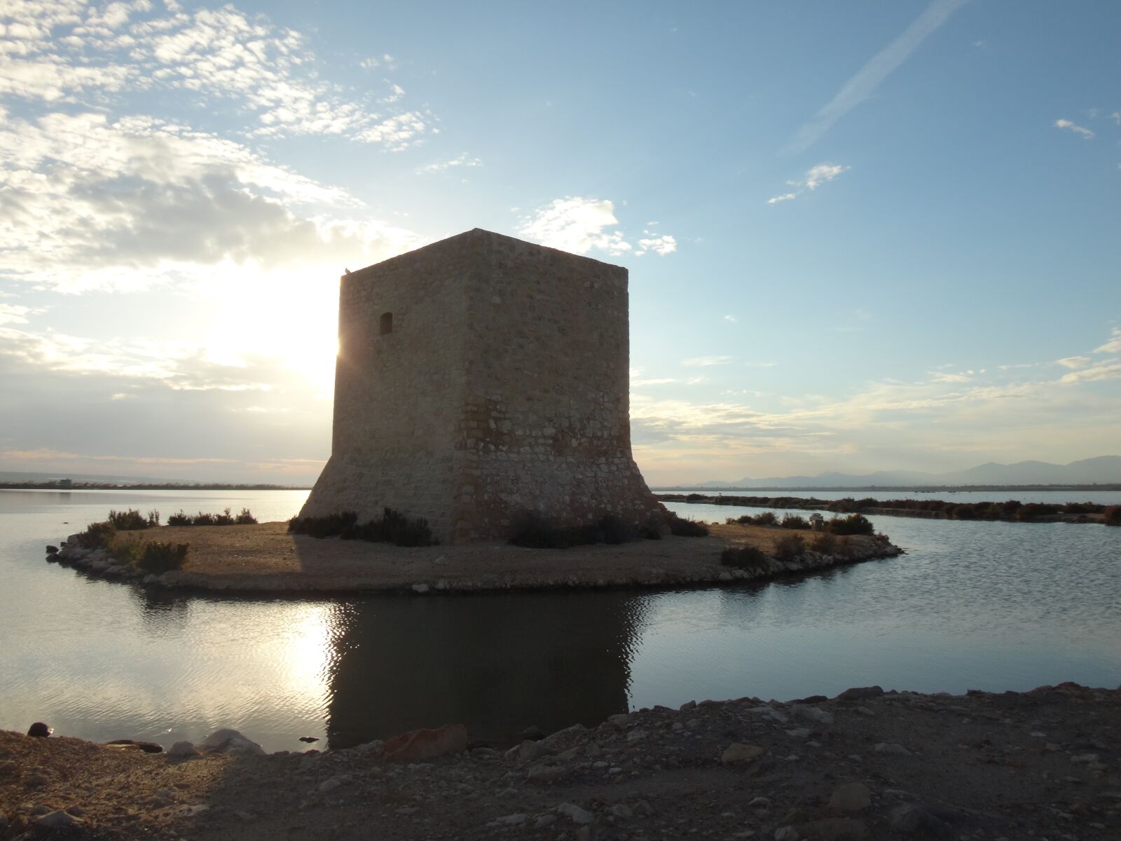 Sony Cyber-shot DSC-TX30 sample photo. Water, saltworks, sunset photography