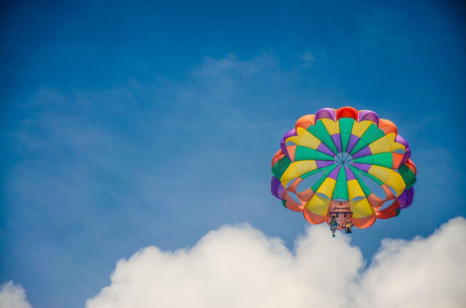 Nikon D5100 sample photo. Parachute, paragliding, blue photography