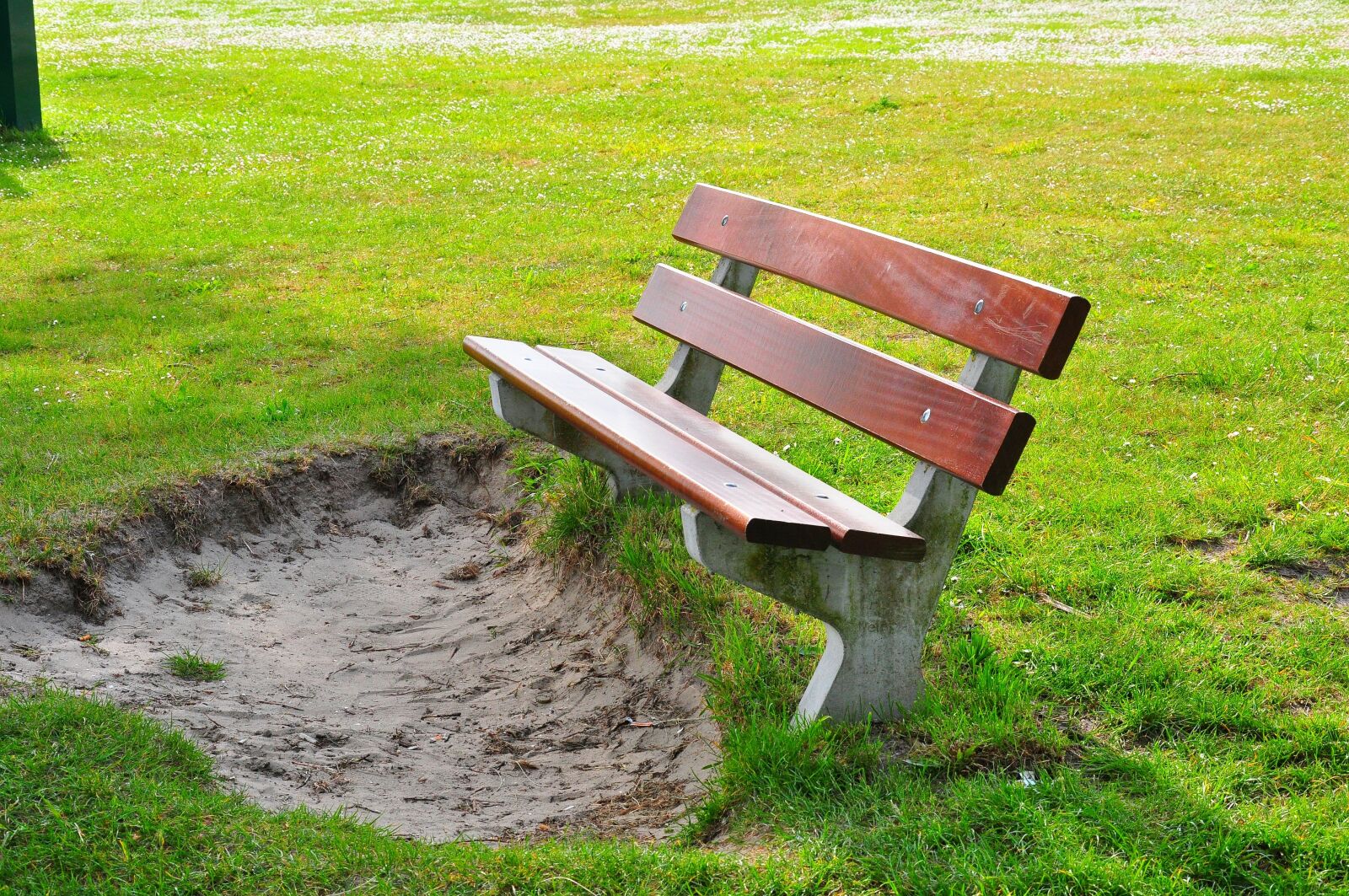 Nikon D5000 sample photo. Bank, meadow, wooden bench photography