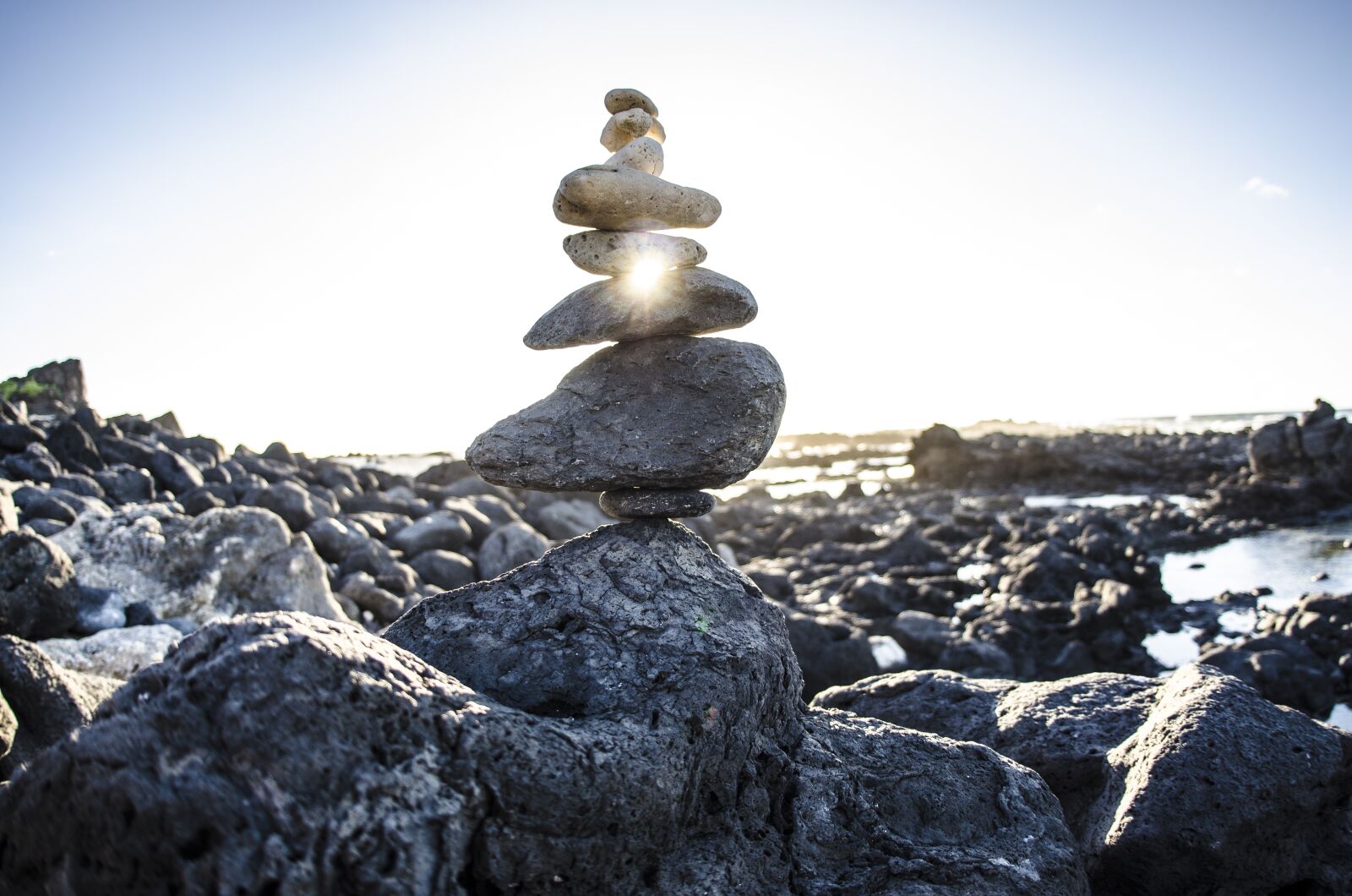 Nikon D5100 sample photo. Zen, rock cairn, rocks photography