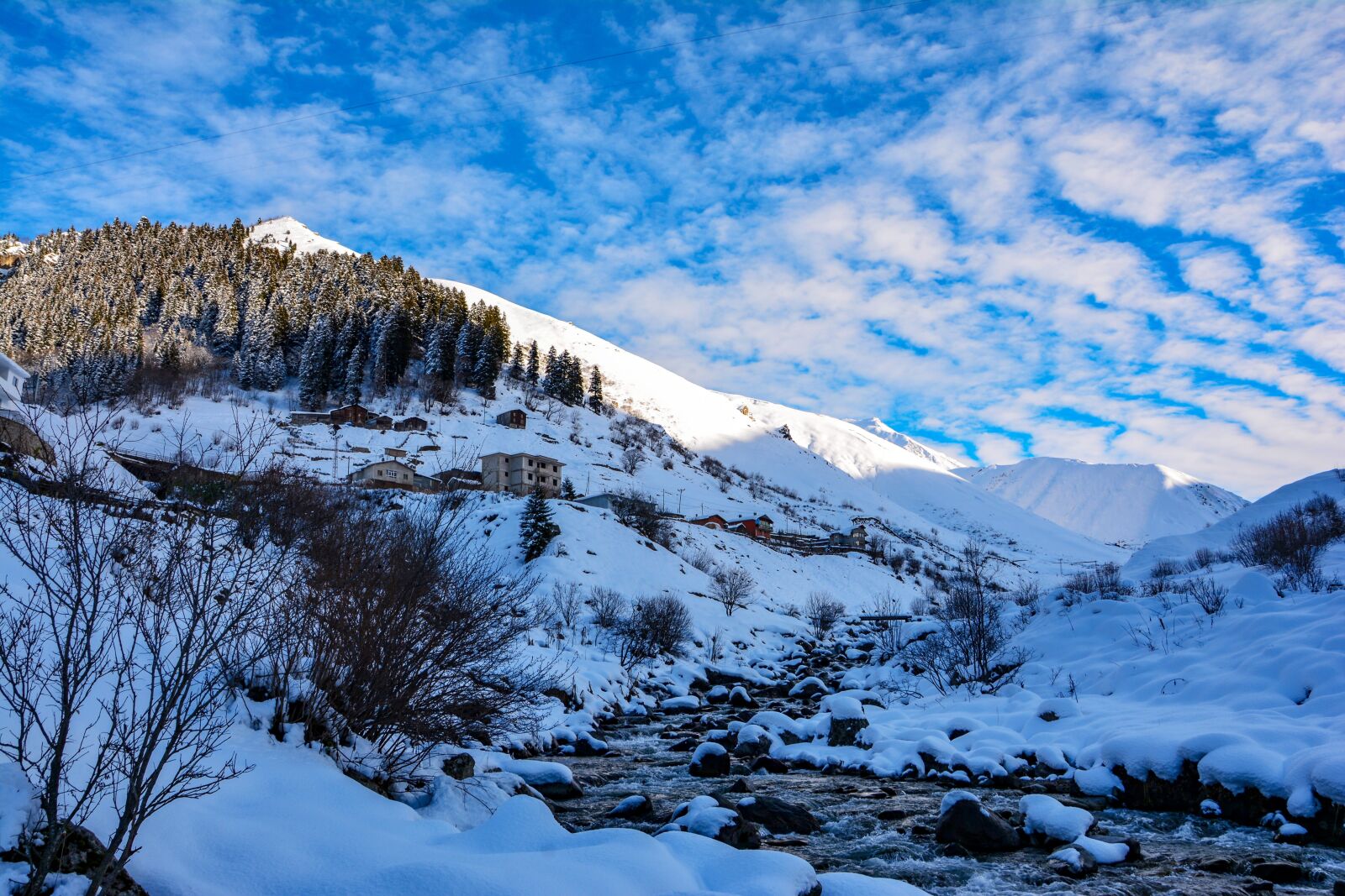 Nikon D7100 sample photo. Snow, mountain, forest photography