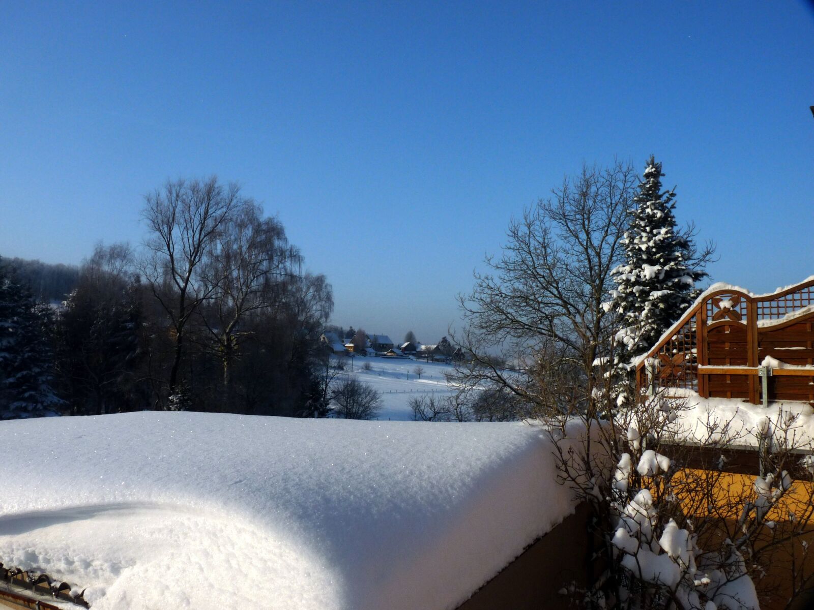 Panasonic Lumix DMC-FZ28 sample photo. Hinterhermsdorf, winter, snow photography