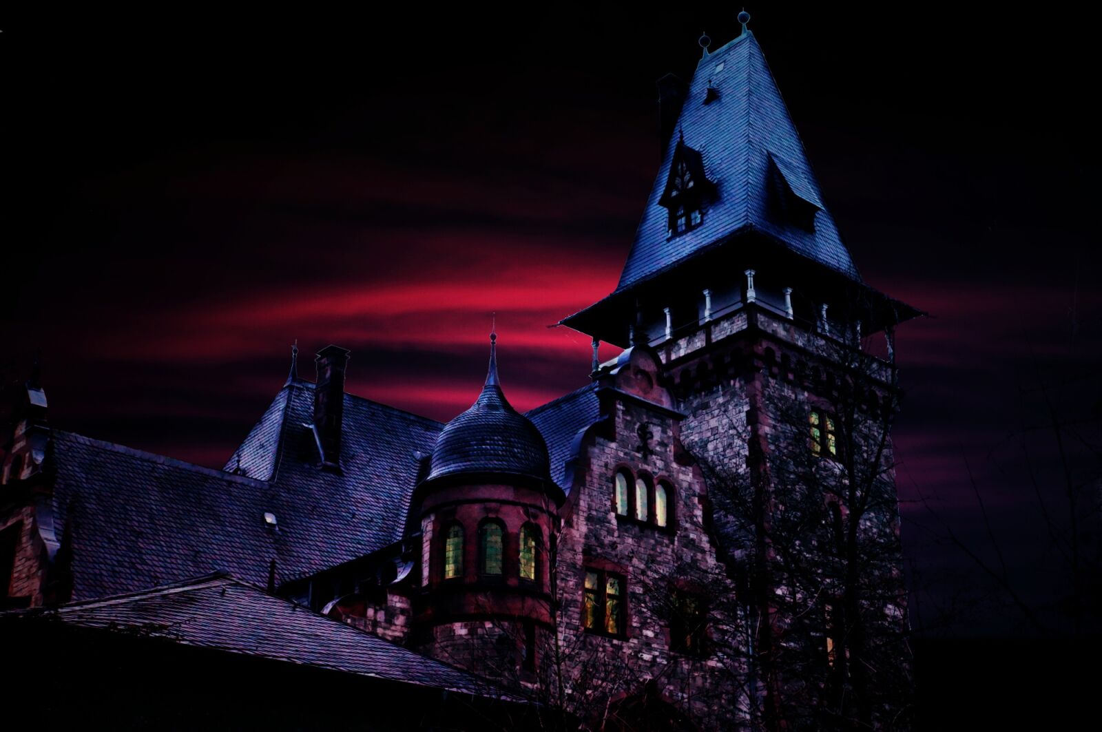 Sony Alpha NEX-F3 sample photo. Haunted house, castle, tower photography