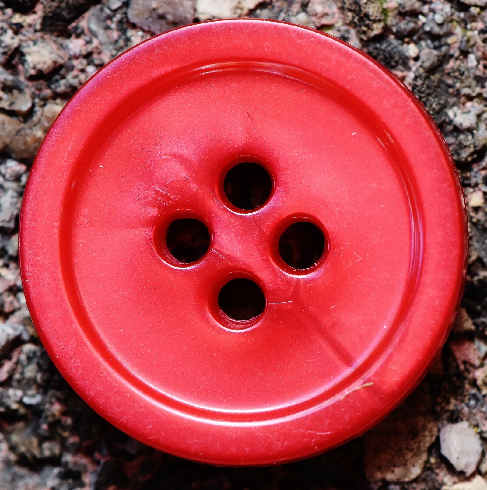 Nikon D7200 sample photo. Buttons, 4 holes, red photography