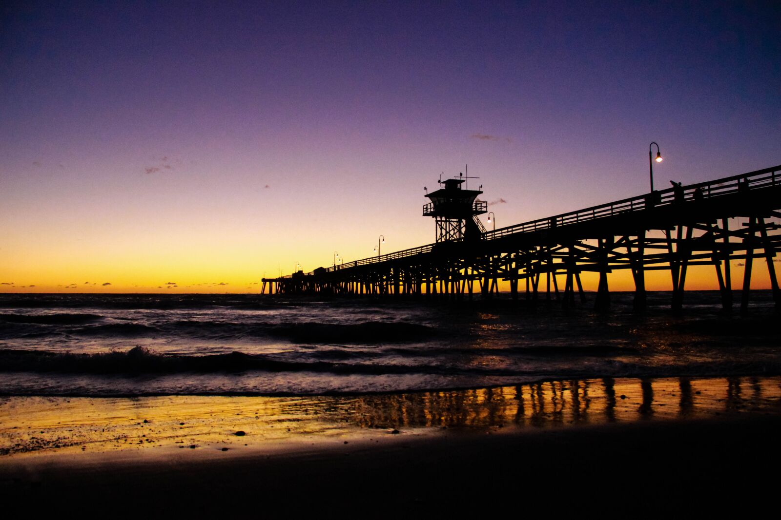Canon EF-S 18-135mm F3.5-5.6 IS sample photo. Pier, california, sunset photography