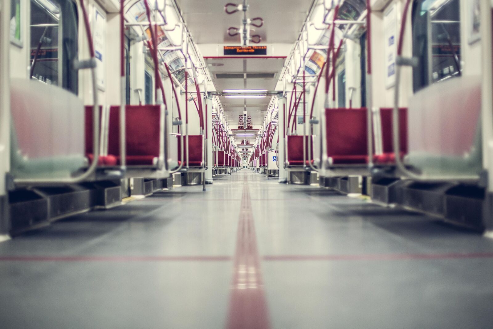 Canon EF 50mm F1.4 USM sample photo. Train, empty, seats photography