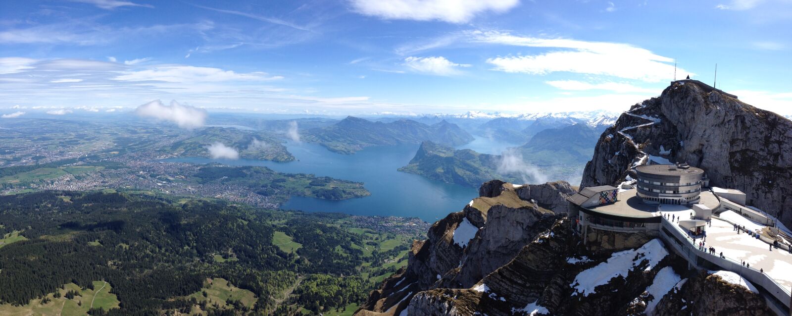 iPhone 4S back camera 4.28mm f/2.4 sample photo. Luzern, vierwaldstaedter see, panorama photography