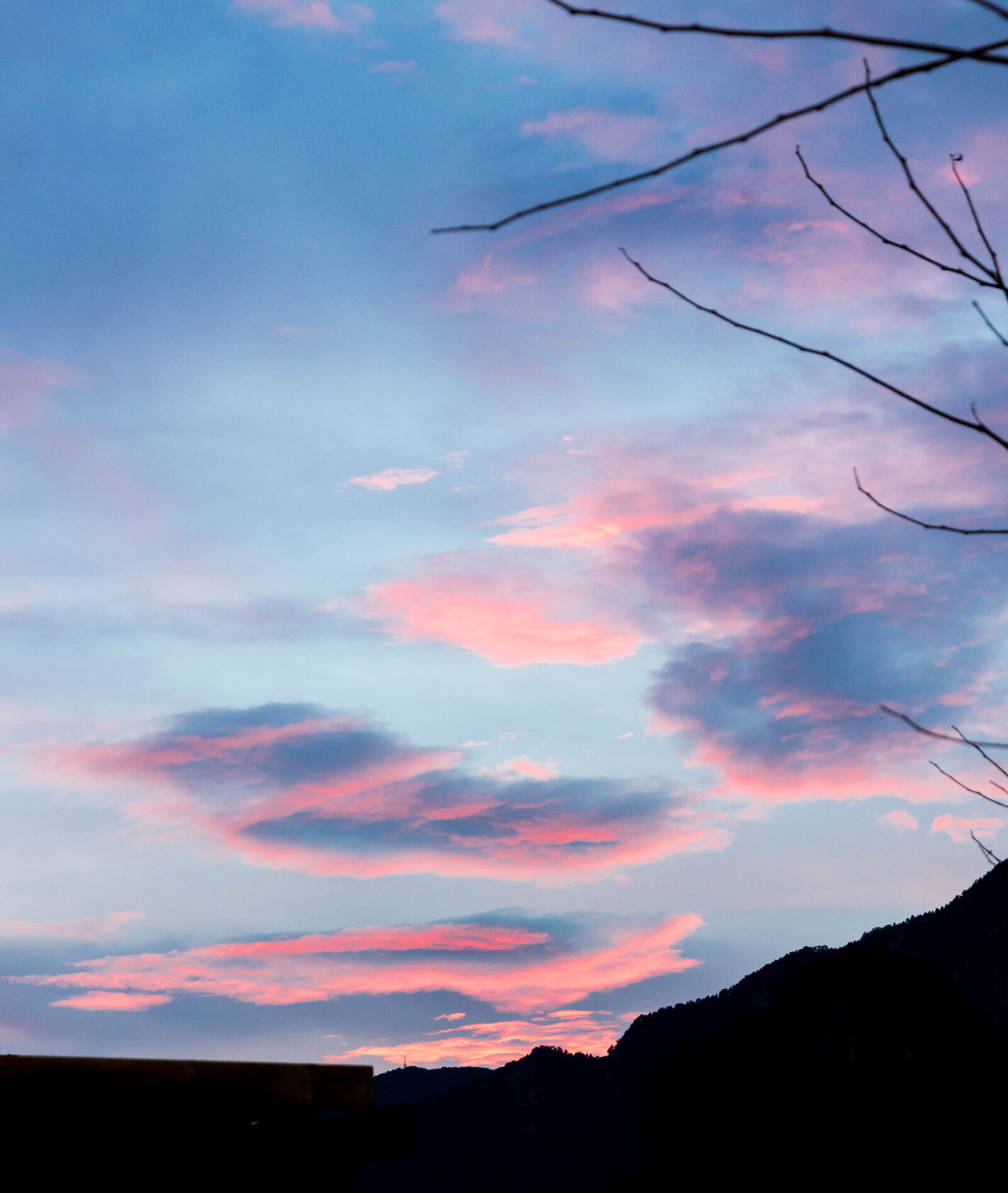 Canon EF 24-70mm F2.8L II USM sample photo. Clouds, mountains, sunset, trees photography