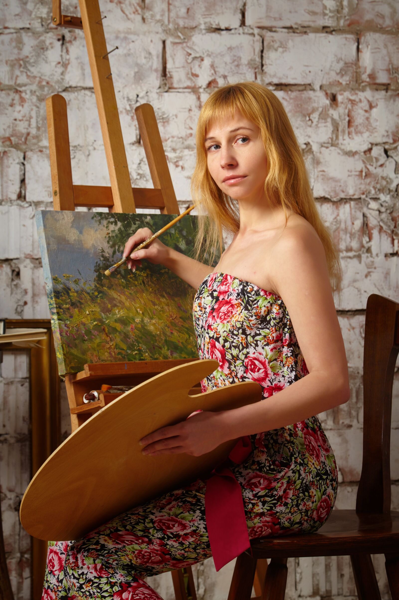 Canon EOS 5D Mark II sample photo. Artist, easel, art photography