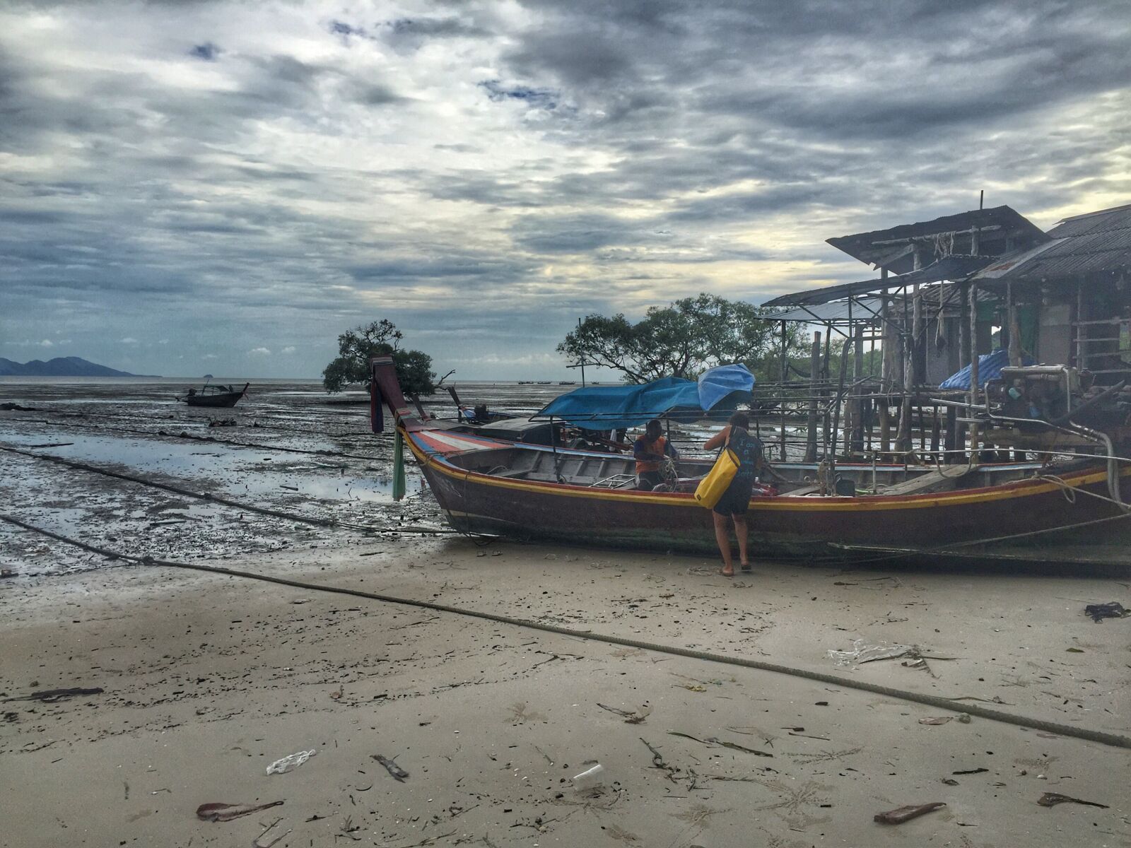 Apple iPhone 6 sample photo. Fish, boat, village photography
