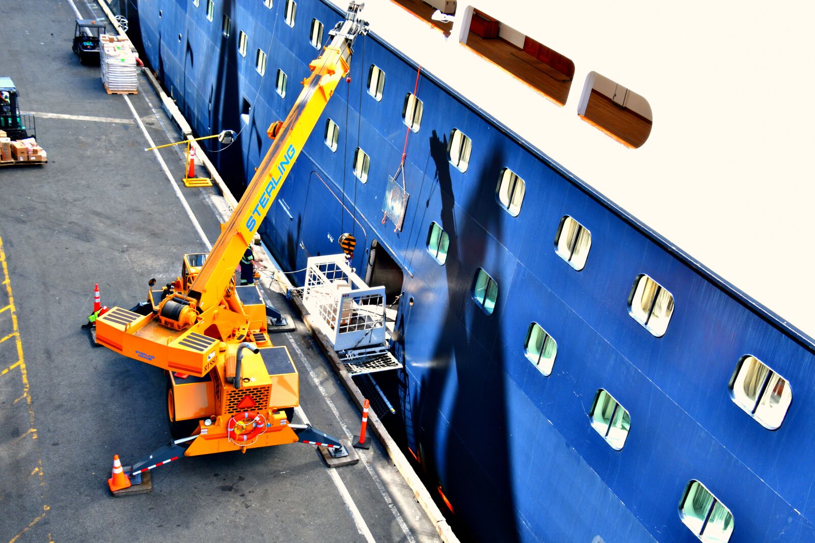 Nikon D7500 sample photo. Loading supplies to ship photography